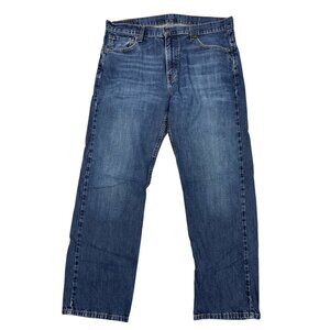 Levi's 569 Loose Straight Fit Mens Jeans 34x32 Dark Wash Blue Denim